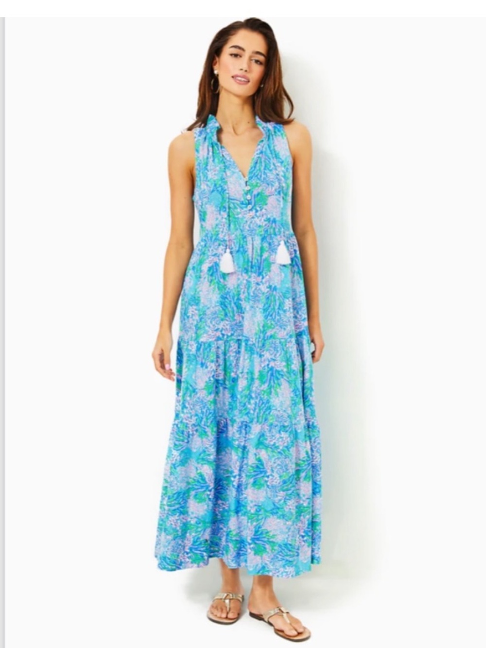 LILLY PULITZER MALONE MAXI DRESS
LAS OLAS AQUA STRONG CURRENT SEA XL - Picture 7 of 14